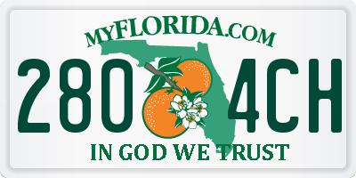 FL license plate 2804CH