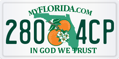 FL license plate 2804CP