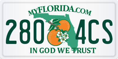 FL license plate 2804CS
