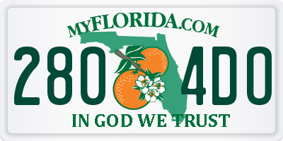 FL license plate 2804DO