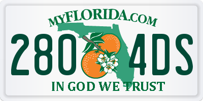 FL license plate 2804DS