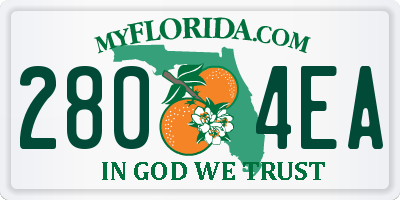 FL license plate 2804EA