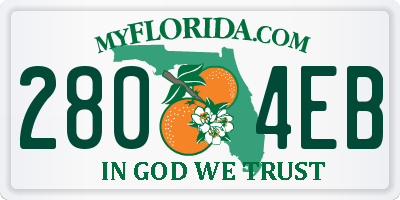 FL license plate 2804EB