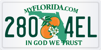 FL license plate 2804EL