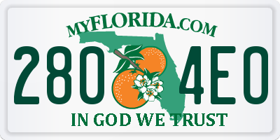 FL license plate 2804EO