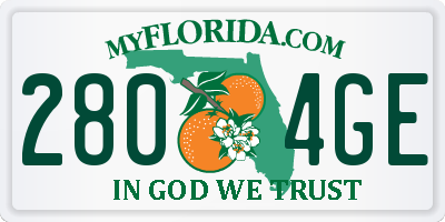 FL license plate 2804GE