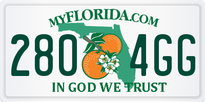 FL license plate 2804GG