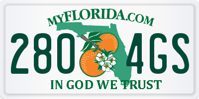 FL license plate 2804GS