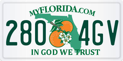FL license plate 2804GV