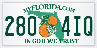 FL license plate 2804IQ