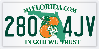 FL license plate 2804JV