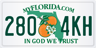FL license plate 2804KH