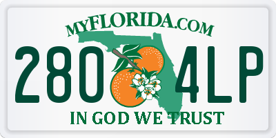 FL license plate 2804LP