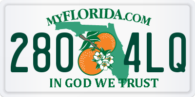 FL license plate 2804LQ