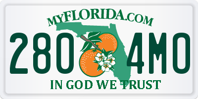 FL license plate 2804MO
