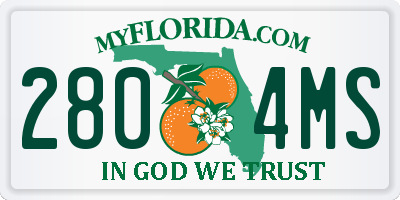 FL license plate 2804MS