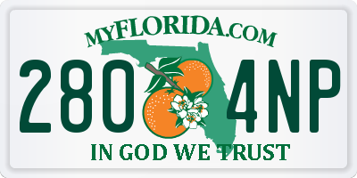 FL license plate 2804NP