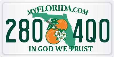 FL license plate 2804QO