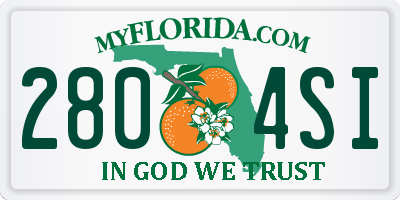 FL license plate 2804SI