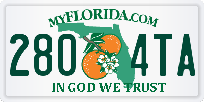 FL license plate 2804TA