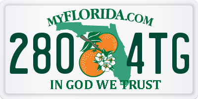 FL license plate 2804TG