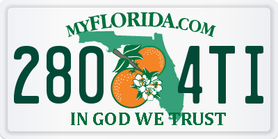 FL license plate 2804TI