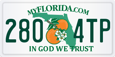 FL license plate 2804TP