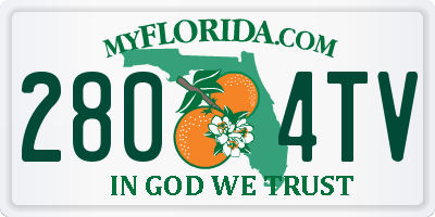 FL license plate 2804TV