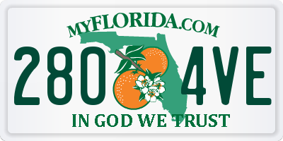 FL license plate 2804VE