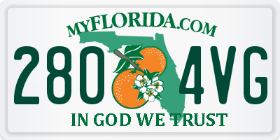 FL license plate 2804VG
