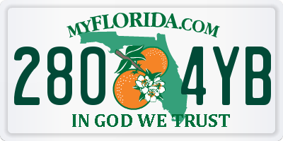 FL license plate 2804YB