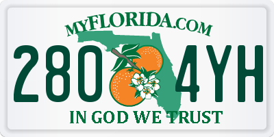 FL license plate 2804YH