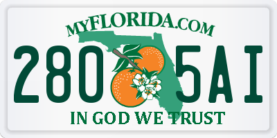 FL license plate 2805AI