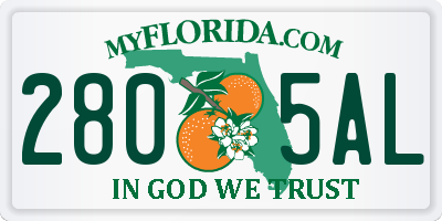 FL license plate 2805AL