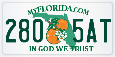 FL license plate 2805AT