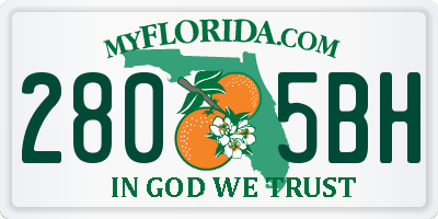 FL license plate 2805BH