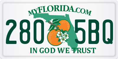 FL license plate 2805BQ