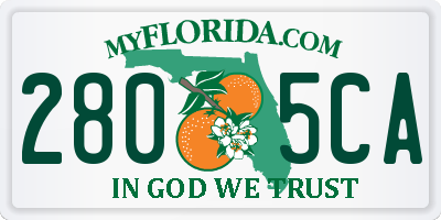 FL license plate 2805CA