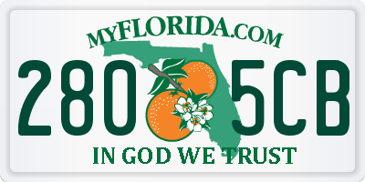 FL license plate 2805CB