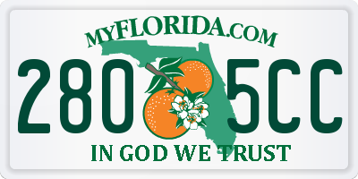 FL license plate 2805CC