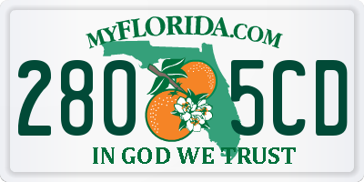 FL license plate 2805CD