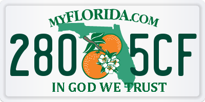 FL license plate 2805CF