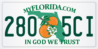 FL license plate 2805CI