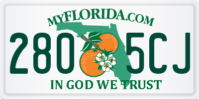FL license plate 2805CJ
