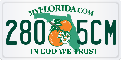 FL license plate 2805CM