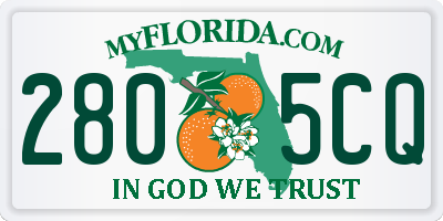 FL license plate 2805CQ