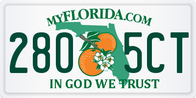 FL license plate 2805CT