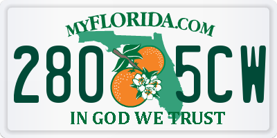 FL license plate 2805CW