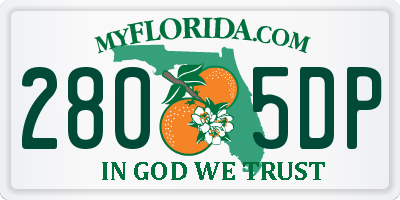FL license plate 2805DP