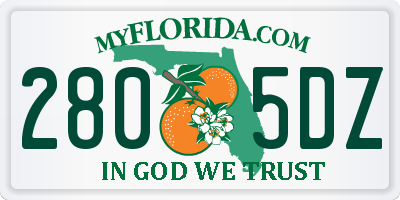 FL license plate 2805DZ